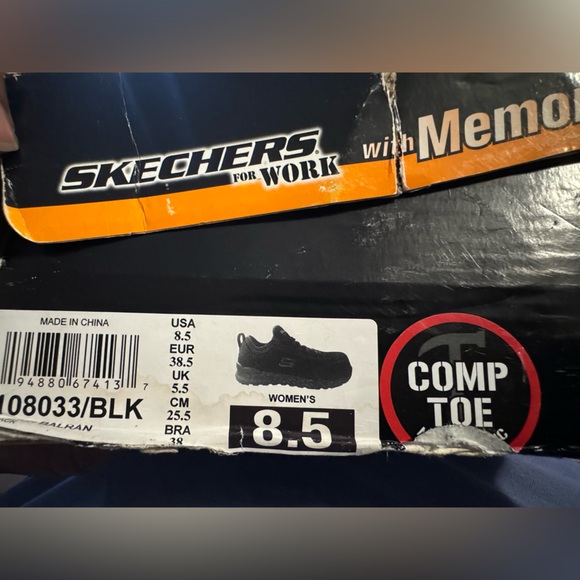 Sketchers Work Women Shoe Air Cooled Memory Foam Comp Toe sz8.5 NWT - Picture 10 of 10